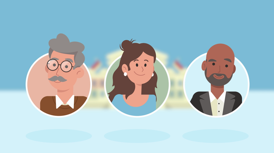 Drie gemeenteprofessionals voor een gemeentehuis